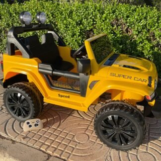 VENTA COCHE JEEP RUBICÓN STYLE 12V amarillo 4X4, - IND1-FT938YELLOW